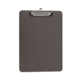 Plastic Clipboard with Low Profile Clip, 0.5" Clip Capacity, Holds 8.5 x 11 Sheets, Translucent Black