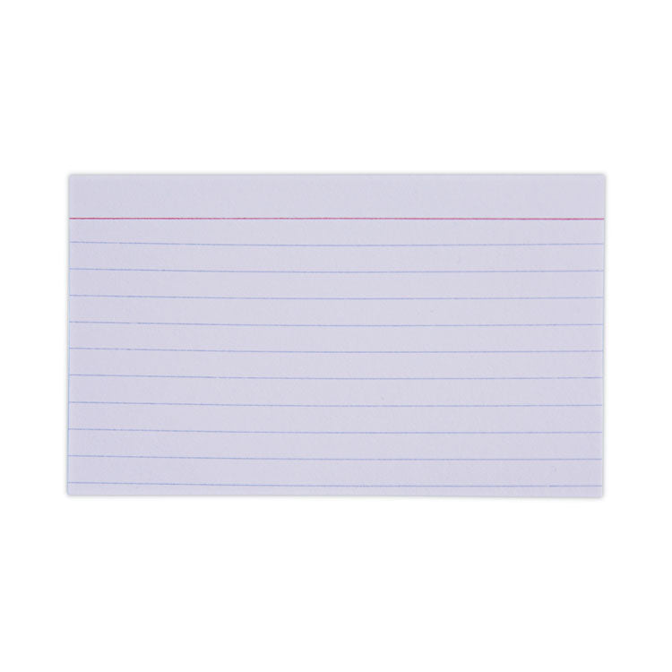 Ruled Index Cards, 3 x 5, White, 100/Pack