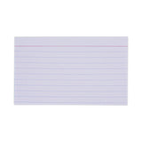 Ruled Index Cards, 3 x 5, White, 100/Pack