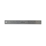 Stainless Steel Ruler with Cork Back and Hanging Hole, Standard/Metric, 12" Long