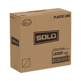 Lift Back and Lock Tab Lids for Paper Cups, Fits 8 oz Cups, White, 100/Sleeve, 10 Sleeves/Carton