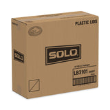 Lift Back and Lock Tab Lids for Paper Cups, Fits 10 oz Cups, White, 100/Sleeve, 10 Sleeves/Carton