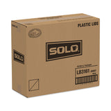 Lift Back and Lock Tab Lids for Paper Cups, Fits 10 oz to 24 oz Cups, White, 100/Sleeve, 10 Sleeves/Carton