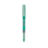 Precise V5 Roller Ball Pen, Stick, Extra-Fine 0.5 mm, Green Ink, Green/Clear Barrel, Dozen