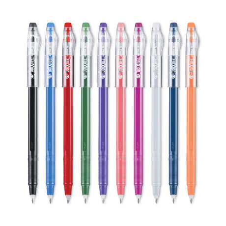 FriXion ColorSticks Erasable Gel Pen, Stick, Fine 0.7 mm, Ten Assorted Ink and Barrel Colors, 10/Pack