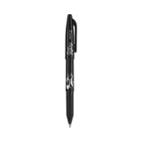 FriXion Ball Erasable Gel Pen, Stick, Fine 0.7 mm, Black Ink, Black/White Barrel