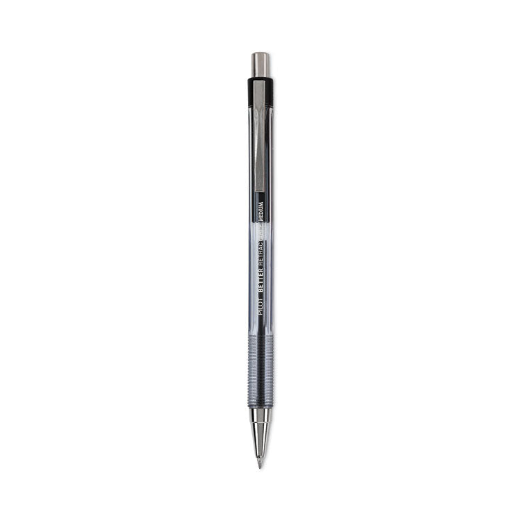 Better Ballpoint Pen, Retractable, Medium 1 mm, Black Ink, Smoke Barrel, Dozen