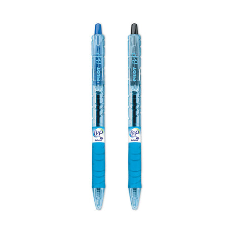 B2P Bottle-2-Pen Recycled Ballpoint Pen, Retractable, Medium 1 mm, Assorted Ink Colors, Translucent Blue Barrel, 36/Pack