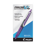 Precise V7RT Roller Ball Pen, Retractable, Fine 0.7 mm, Purple Ink, Purple Barrel