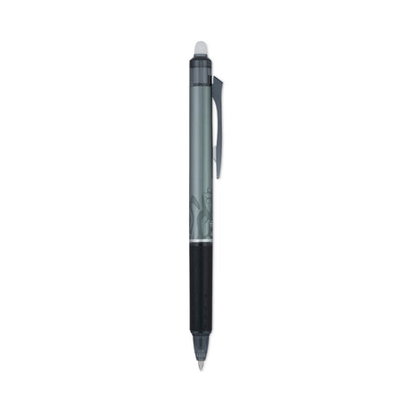 FriXion Clicker Erasable Gel Pen, Retractable, Extra-Fine 0.5 mm, Black Ink, Black Barrel, Dozen