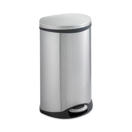 Step-On Medical Receptacle, 12.5 gal, Steel, Stainless Steel