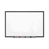 Classic Series Porcelain Magnetic Dry Erase Board, 72 x 48, White Surface, Black Aluminum Frame