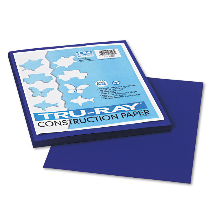 Tru-Ray Construction Paper, 76 lb Text Weight, 9 x 12, Royal Blue, 50/Pack Tru-Ray Construction Paper, 76 lb Text Weight, 9 x 12, Royal Blue, 50/Pack