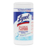 Disinfecting Wipes, 1-Ply, 7 x 7.25, Crisp Linen, White, 80 Wipes/Canister