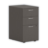 Mod Mobile Pedestal, Left or Right, 3-Drawers: Box/Box/File, Legal/Letter, Slate Teak, 15  x 20  x 28