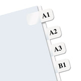 Laser Printable Index Tabs, 1/12-Cut, White, 0.44" Wide, 675/Pack