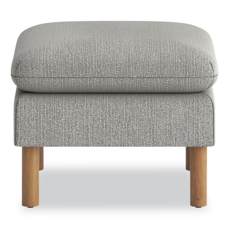Parkwyn Series Ottoman, 23  x 23  x 17.5 , Gray/Oak
