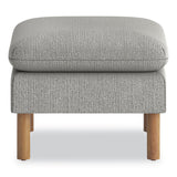 Parkwyn Series Ottoman, 23  x 23  x 17.5 , Gray/Oak