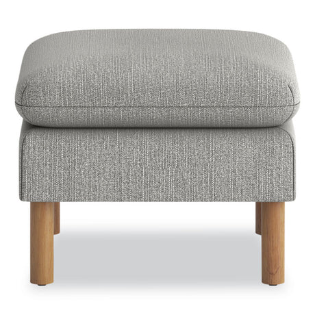 Parkwyn Series Ottoman, 23  x 23  x 17.5 , Gray/Oak