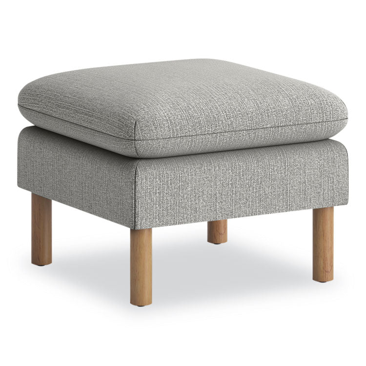 Parkwyn Series Ottoman, 23  x 23  x 17.5 , Gray/Oak
