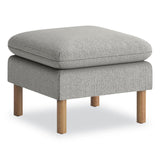 Parkwyn Series Ottoman, 23  x 23  x 17.5 , Gray/Oak