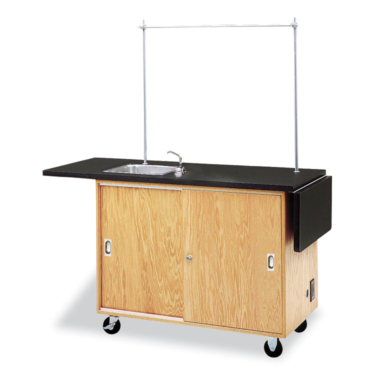 Mobile Laboratory Table, Rectangular, 48w x 24d x 36h, Black