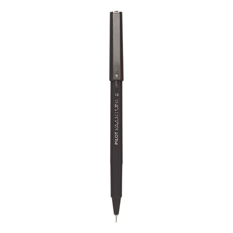 Razor Point Fine Line Porous Point Pen, Stick, Extra-Fine 0.3 mm, Black Ink, Black Barrel, Dozen