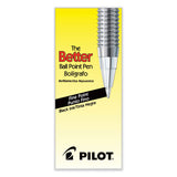 Better Ballpoint Pen, Stick, Fine 0.7 mm, Black Ink, Smoke Barrel, Dozen