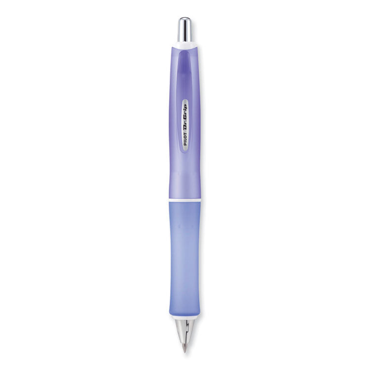 Dr. Grip Frosted Advanced Ink Ballpoint Pen, Retractable, Medium 1 mm, Black Ink, Purple Barrel