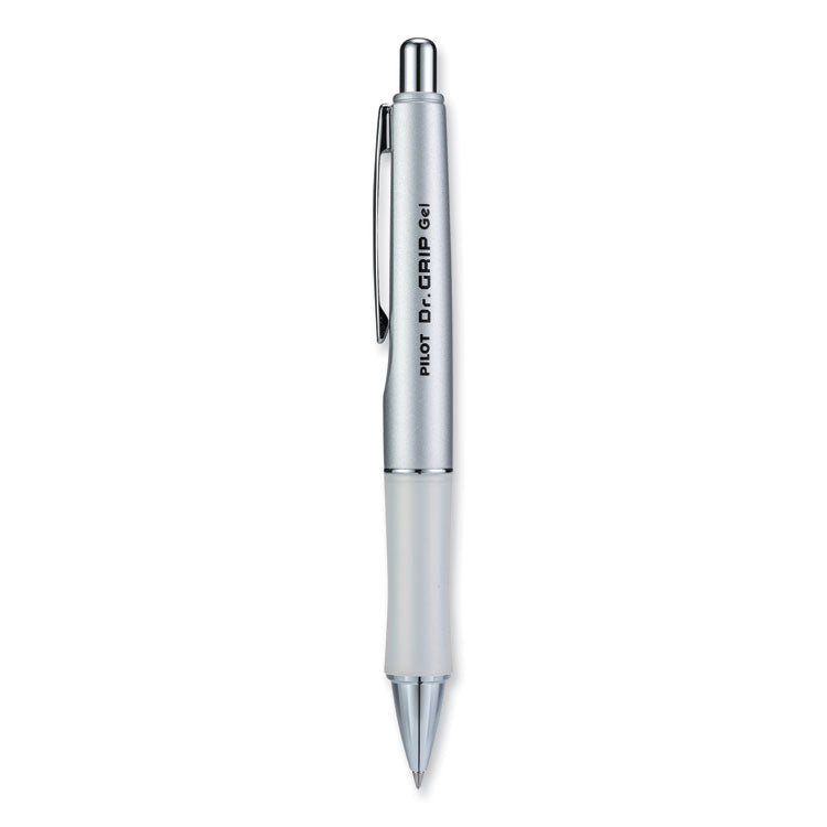 Dr. Grip Limited Gel Pen, Retractable, Fine 0.7 mm, Black Ink, Platinum Barrel