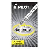 Spotliter Supreme Highlighter, Fluorescent Yellow Ink, Chisel Tip, Yellow/White Barrel, Dozen