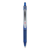 VBall RT Liquid Ink Roller Ball Pen, Retractable, Fine 0.7 mm, Blue Ink, Blue/White Barrel