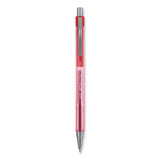 Better Ballpoint Pen, Retractable, Fine 0.7 mm, Red Ink, Translucent Red Barrel, Dozen