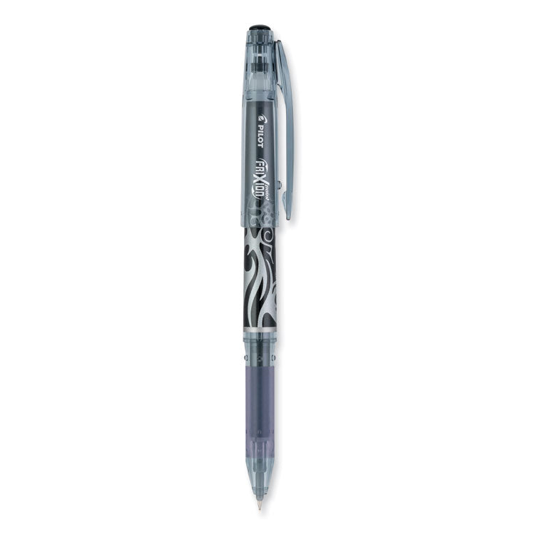 FriXion Point Erasable Gel Pen, Stick, Extra-Fine 0.5 mm, Black Ink, Black/Silver/Smoke Barrel