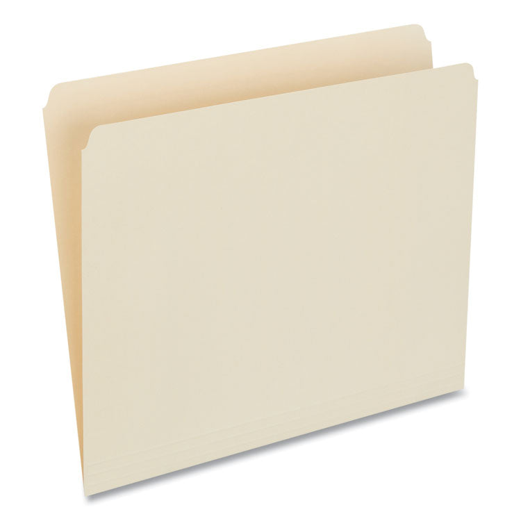 Top Tab File Folders, Straight Tabs, Letter Size, 0.75" Expansion, Manila, 100/Box