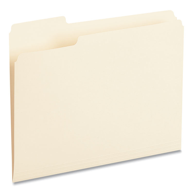 Top Tab File Folders, 1/3-Cut Tabs: Left Position, Letter Size, 0.75" Expansion, Manila, 100/Box