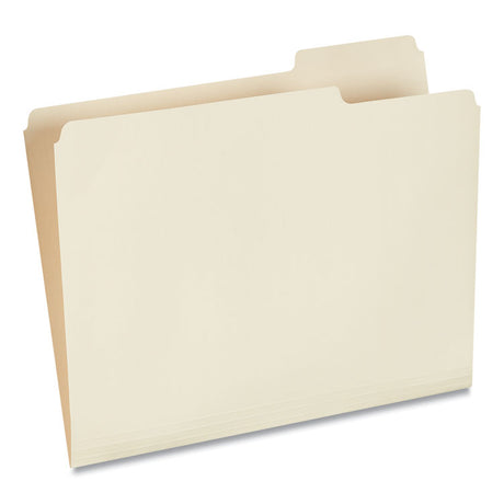 Top Tab File Folders, 1/3-Cut Tabs: Right Position, Letter Size, 0.75" Expansion, Manila, 100/Box