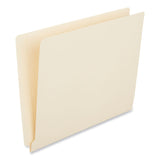 Deluxe Reinforced End Tab Folders, Straight Tabs, Letter Size, 0.75" Expansion, Manila, 100/Box