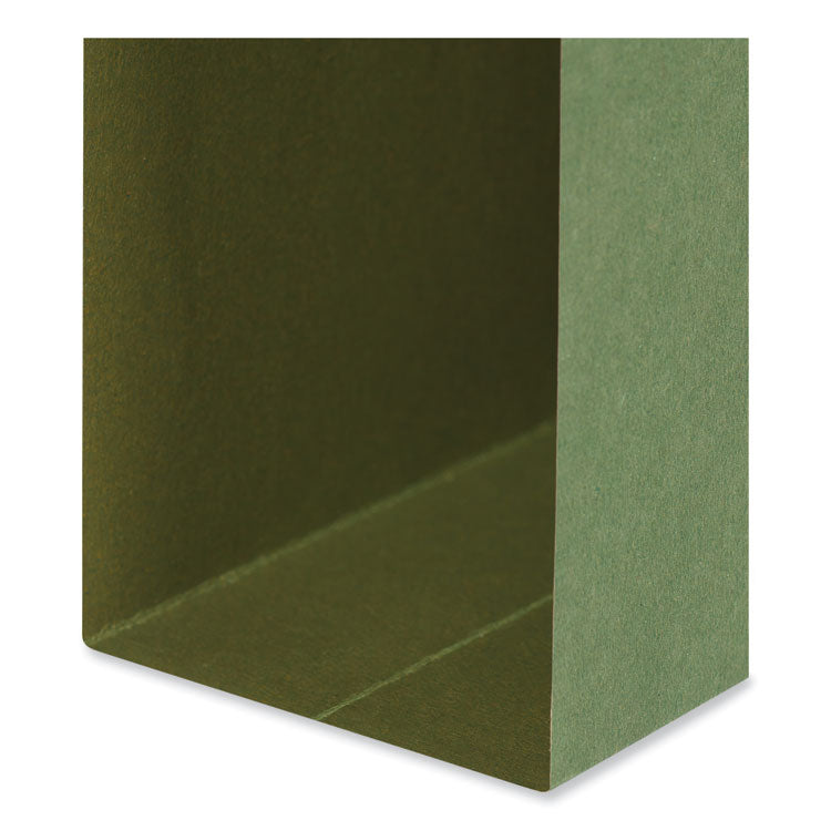 Box Bottom Hanging File Folders, 3" Capacity, Letter Size, 1/5-Cut Tabs, Standard Green, 25/Box