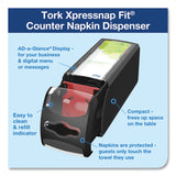 Xpressnap Fit Napkin Dispenser, Countertop, 4.8 x 12.8 x 5.6, Black