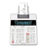 HR-300RC 12-Digit Printing Calculator, Black/Red Print, 2 Lines/Second, White