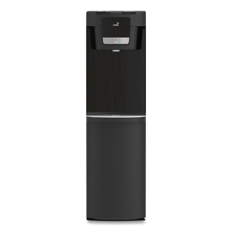 MaxxFill Flex Hot and Cold Water Dispenser, 2.11 gal/Hot Water per Hour, 12.2 x 14.2 x 42.33, Black/Stainless Steel