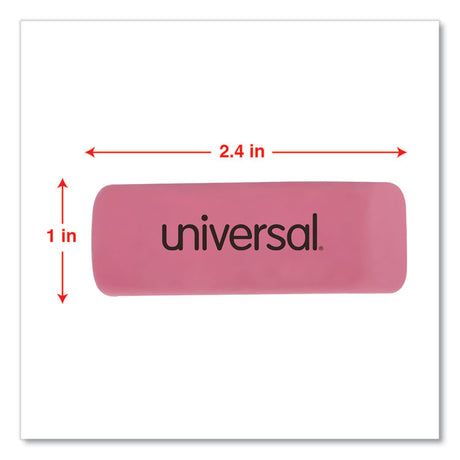 Bevel Block Erasers, For Pencil Marks, Slanted-Edge Rectangular Block, Large, Pink, 20/Pack