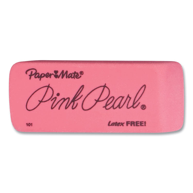 Pink Pearl Eraser, For Pencil Marks, Rectangular Block, Large, Pink, 3/Pack