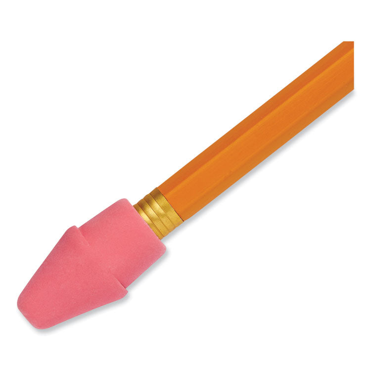 Arrowhead Eraser Caps, For Pencil Marks, Pink, 144/Box