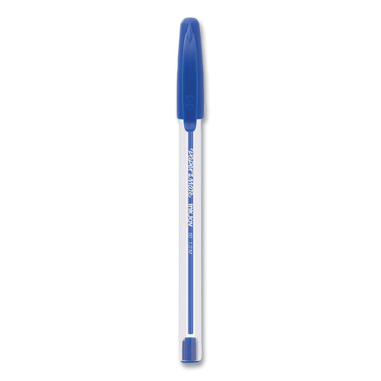 InkJoy 50ST Ballpoint Pen, Stick, Medium 1 mm, Blue Ink, Clear Barrel, 60/Pack