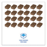 Cup Sleeves, Fits 10 oz to 20 oz Hot Cups, Kraft, 1,200/Carton