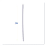 Jumbo Straws, 7.75", Plastic, Translucent, Unwrapped, 250/Pack, 50 Packs/Carton