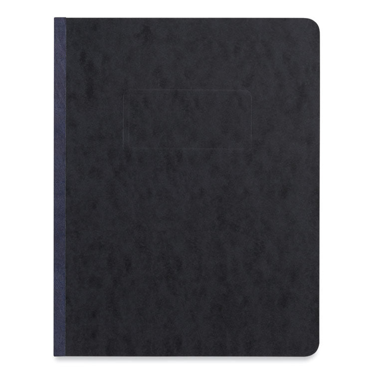 Pressboard Report Cover, Two-Piece Prong Fastener, 3" Capacity, 8.5 x 11, Black/Black