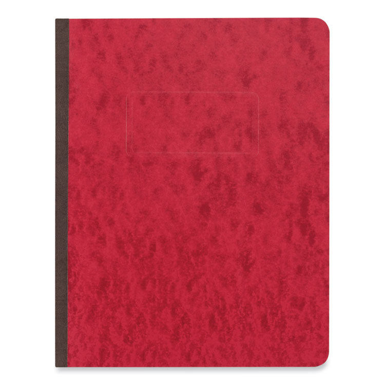 Pressboard Report Cover, Two-Piece Prong Fastener, 3" Capacity, 8.5 x 11, Executive Red/Executive Red